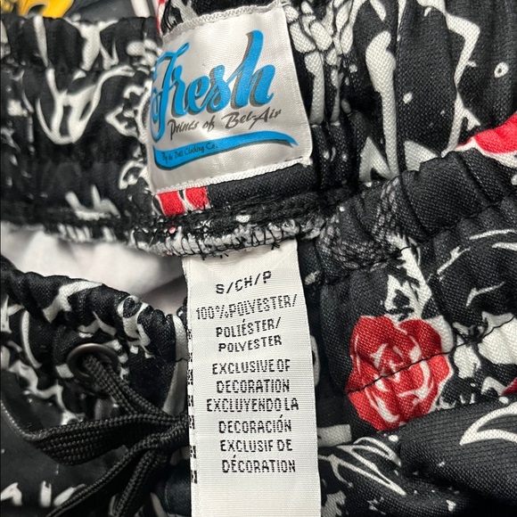 Men's Black and Red Graphic Joggers - Picture 4 of 6